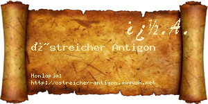 Östreicher Antigon névjegykártya